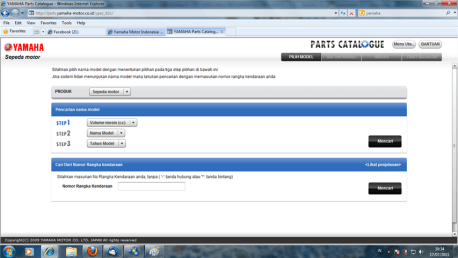 pilih tipe yang diinginkan dari CC dan tahun