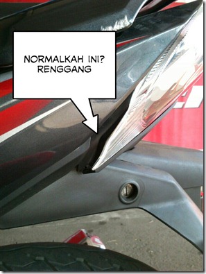 stoplamp honda new blade renggang