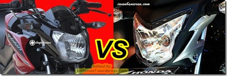 headlamp yamaha vixion 2013 vs honda cb150R street fire