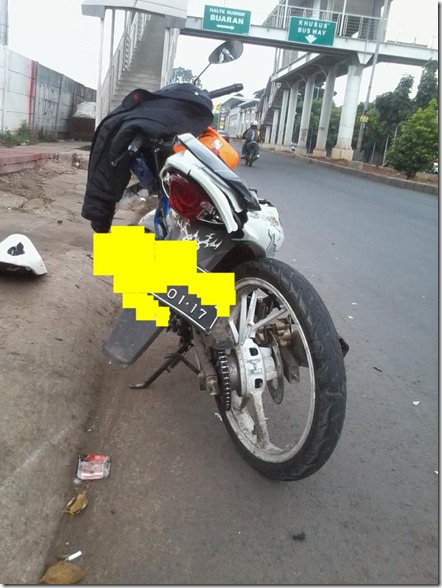 kecelakaan suzuki satria fu