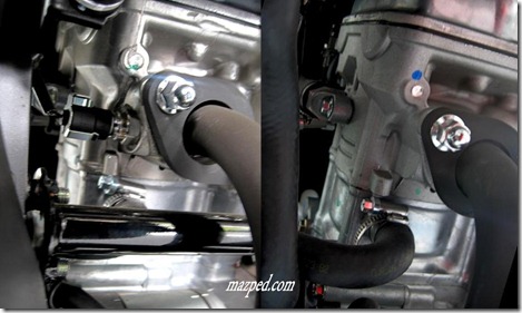 lubang pembuangan air honda Cb150R