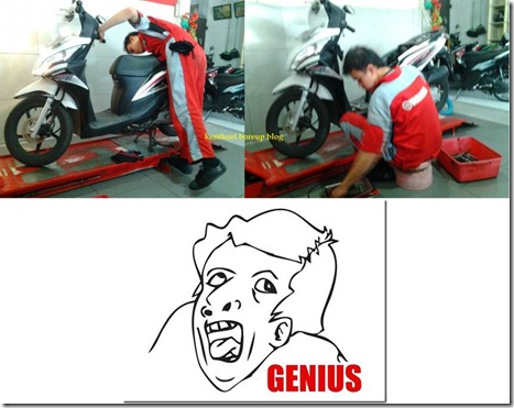 meme honda service di yamaha