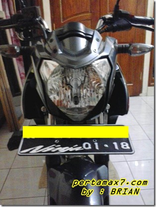 dudukan plat nomer yamaha new vixion dengan braket nopol suzuki satria f 7