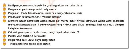 fitur honda painting shop