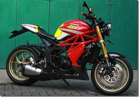 honda tiger modip rangka tralis ducati