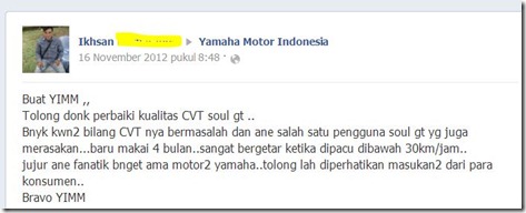 cvt yamaha soul gt