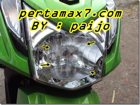 headlamp honda beat fi meleleh