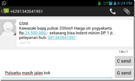 harga kawasaki bajaj pulsar 200ns yogyakarta