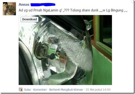 mika headlamp honda CB150R leleh hoax