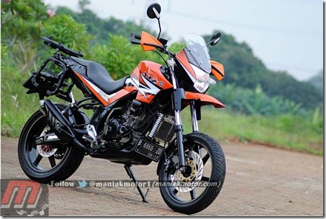 modifikasi yamaha scorpio z supermoto headlamp honda new megapro