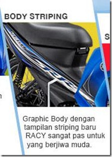 new feature on yamaha vega RR striping
