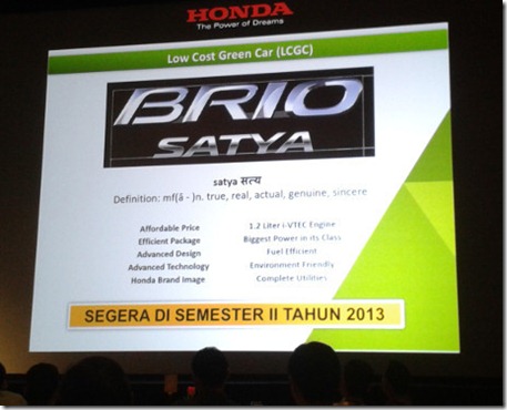 honda brio satya