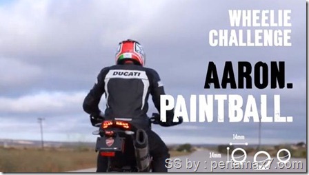 ducati wheelie challenge paintball
