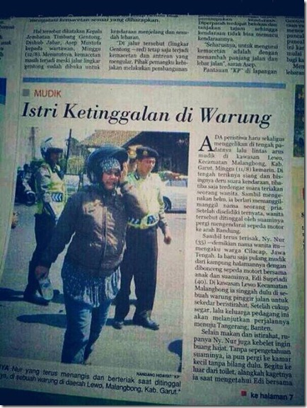 mudik balik istri ketinggalan di warung