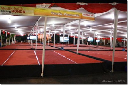 tenda pemudik motor mudik bareng honda 2013