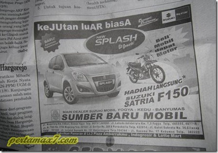 beli suzuki splash berhadiah suzuki satria f150