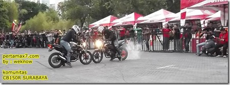 honda CB150R burn out