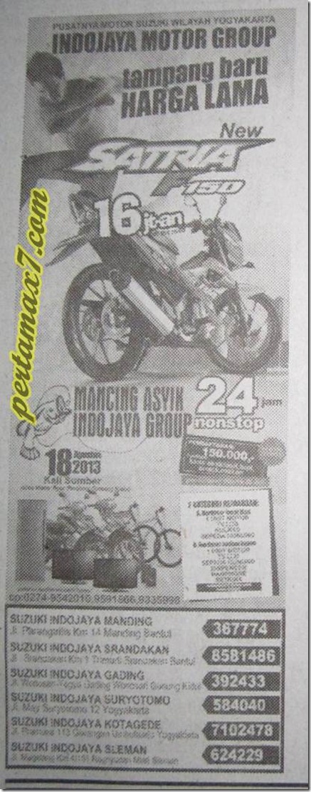 suzuki satria f150 harga 16 jutaan