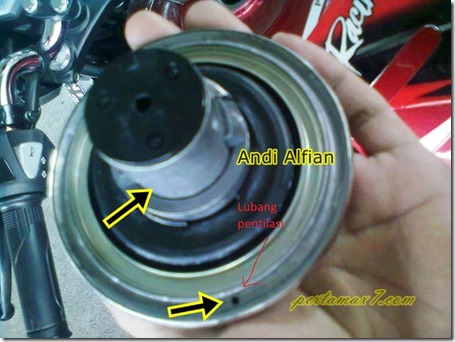tutup tangki honda CB150R lubang belakang