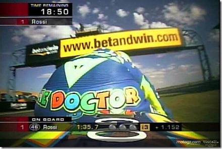 valentino rossi on board camera