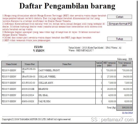harga velg depan nvl