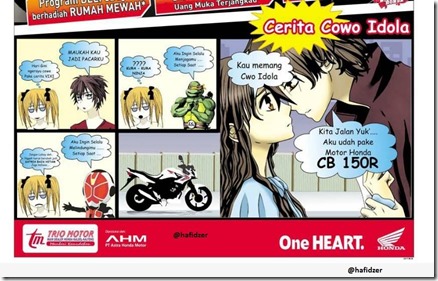 iklan honda CB150R ala komik