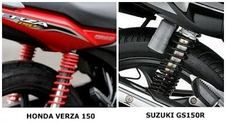 verza vs gs150r shock breaker