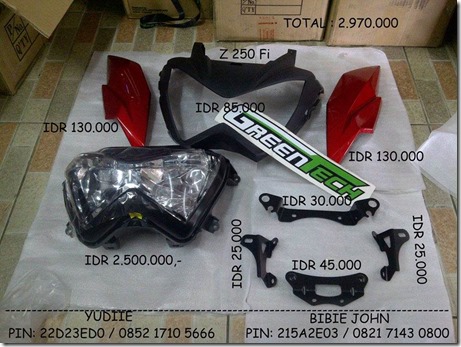 harga headlamp 250