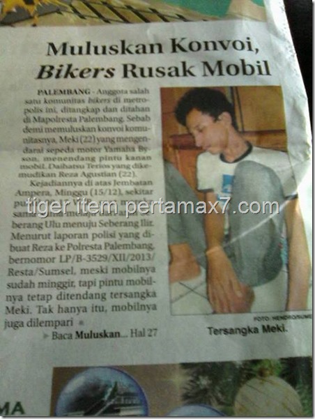 oknum bikers rusak mobil demi konvoi