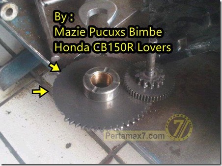 gear starter honda CB150R rompal 2
