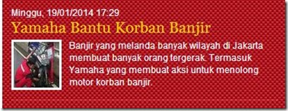yamaha bantu korban banjir