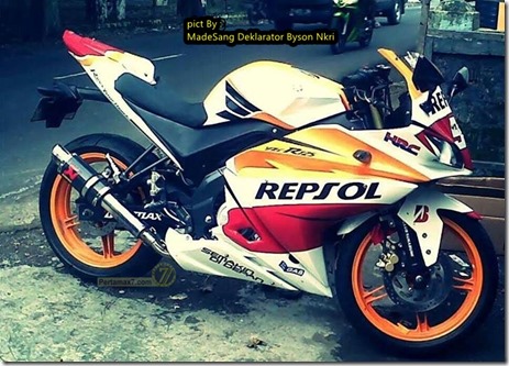 Yamaha New Vixion Modip YZF-R125 livery honda repsol Marquez 93 a