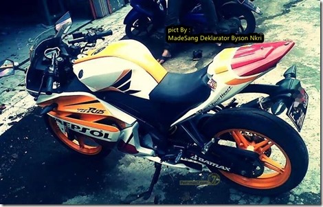 Yamaha New Vixion Modip YZF-R125 livery honda repsol Marquez 93 b