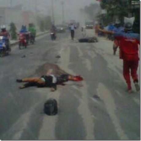 kecelakaan motor akibat debu vulkanik