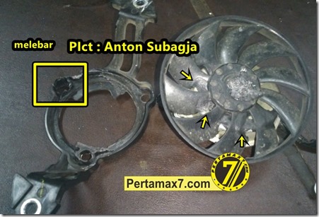 Kipas Radiator Yamaha New V-ixion meleleh