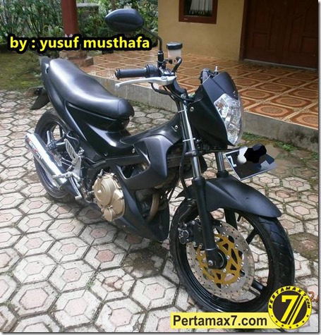 Suzuki Satria FU pakai velg Yamaha Byson 2