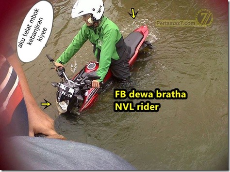 Yamaha New V-ixion Lightning terjang banjir