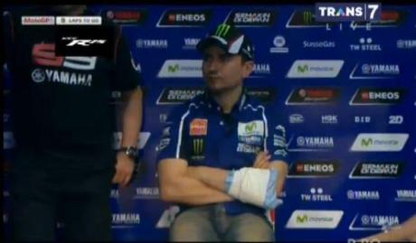lorenzo at pacdock after crash qatar
