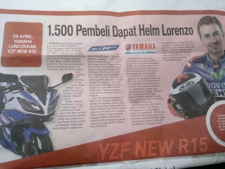 launching yamaha R15 Indonesia