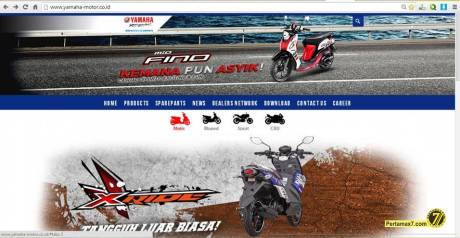 tampilan baru website yamaha