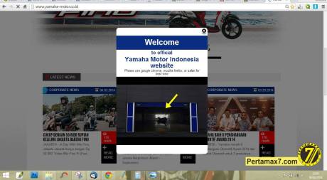 yamaha R15 di website yamaha Indoensia