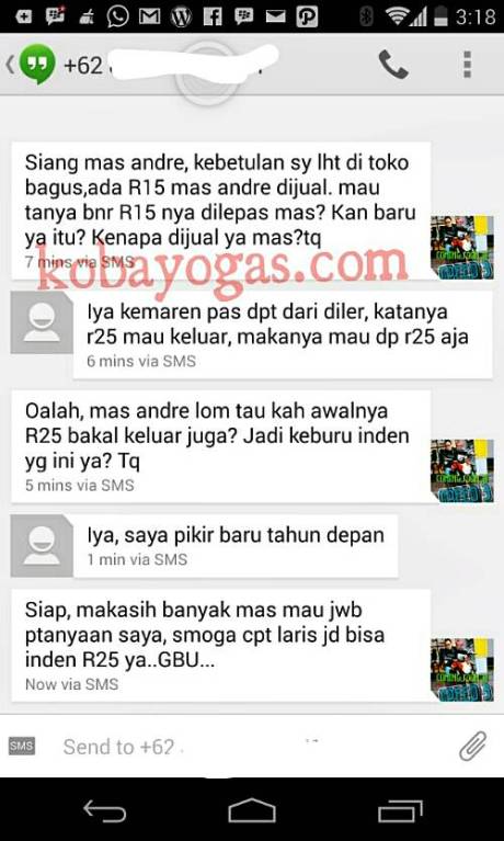 jual yamaha R15 untuk Dp yamaha R25