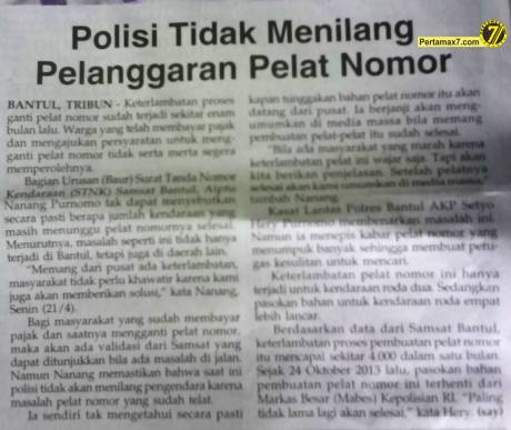 pelat nomer kendaraan langka