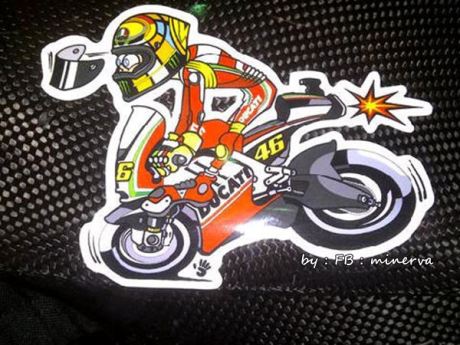 valentino rossi stickers on ducati