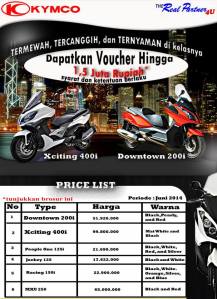 daftar harga matic kymco di&nbsp;bali