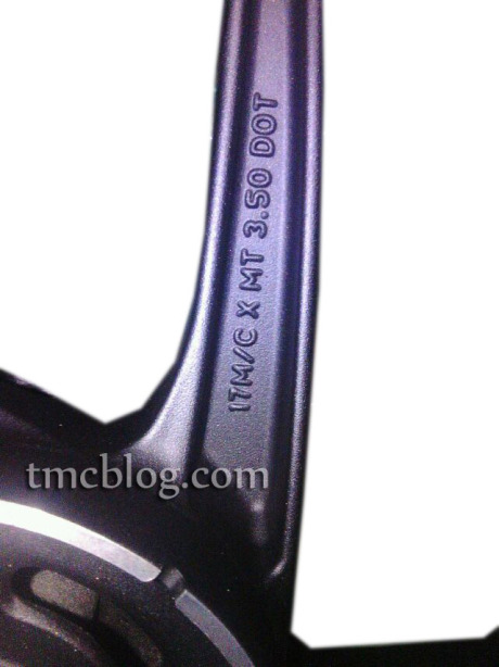 lebar velg belajang Honda K45 aka Honda CBR150 Lokal 37