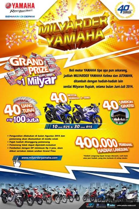 Milyarder Yamaha Hadiah Spesial 40 Tahun Yamaha