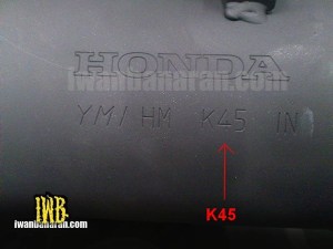 nametag knalpot Honda K45 aka Honda CBR150 Lokal&nbsp;19