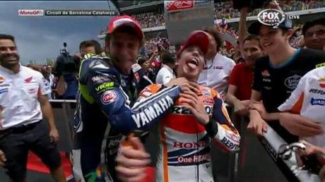 rossi vs marquez catalunya 2014