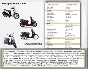 spesifikasi kymco people one&nbsp;125